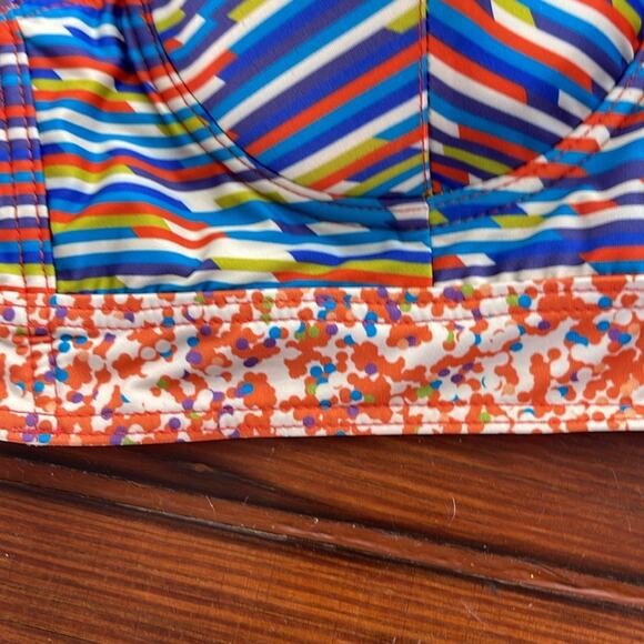 Liberty of London long line hi rise multi-print bikini swimsuit sz S - Picture 4 of 8